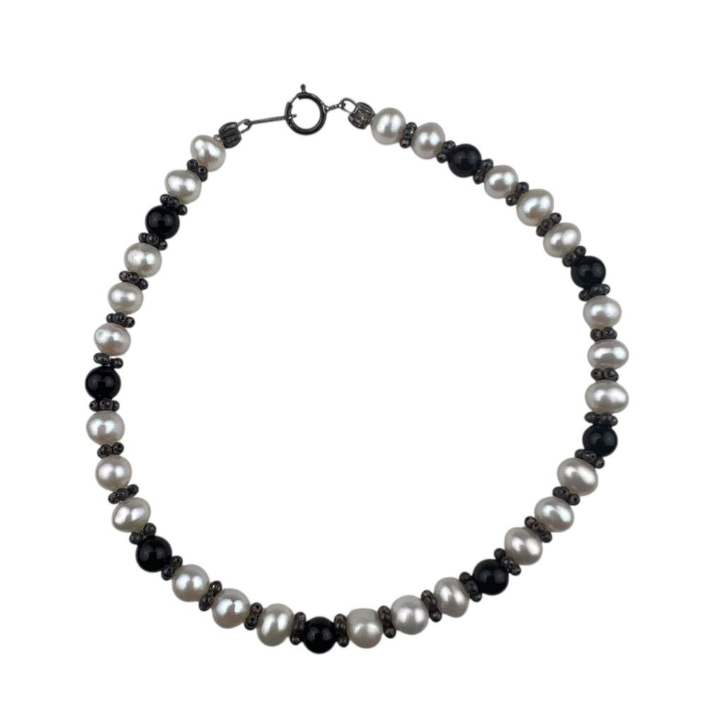 IPS International Pearl Syndicate Beaded Sterling Silver Bracelet 4mm 7.5"